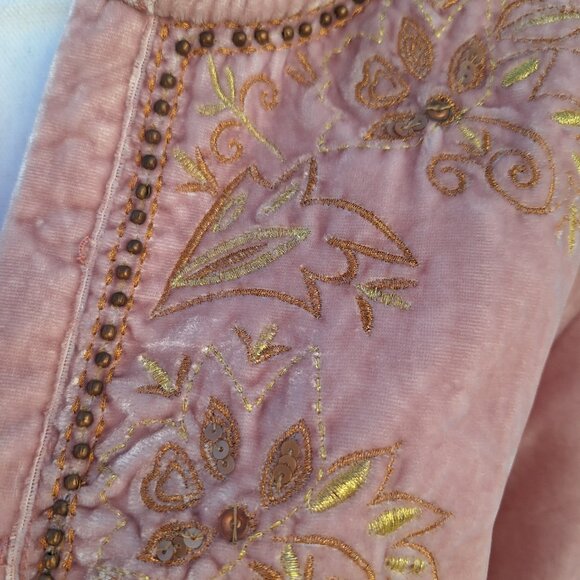 First Issue Liz Claiborne Pink Tunic with Embroidery Beads - Picture 4 of 8